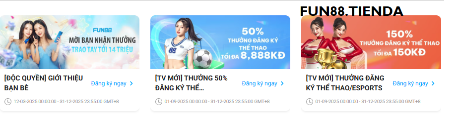 Những chương trình khuyến mãi fun88 Những chương trình khuyến mãi fun88